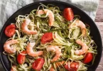 Courgettes aux crevettes minceur