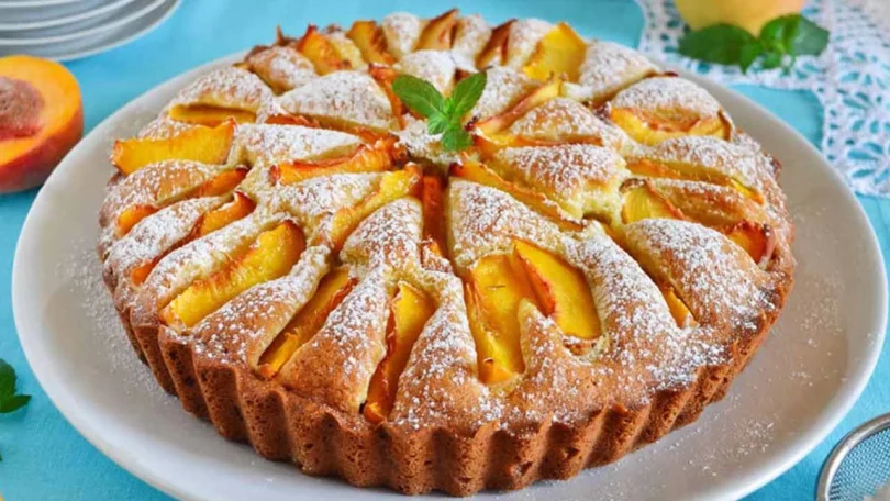 Gâteau aux pêches sans beurre et sans lait, recette à l'ancienne