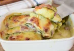 Gratin de courgettes au jambon et à la mozzarella
