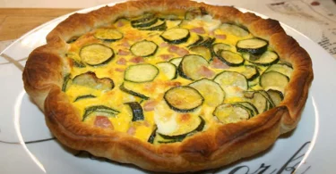 Quiche aux courgettes et mortadelle recette facile