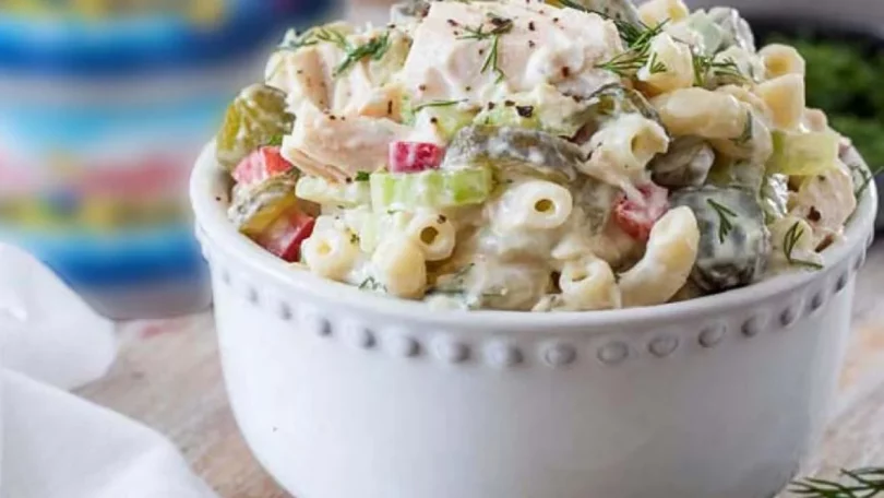 Salade de macaroni version de luxe