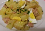 Salade de pommes de terre au thon et œufs