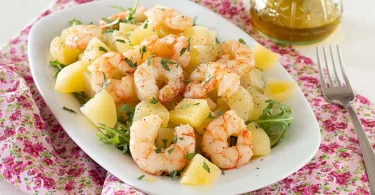 Salade de pommes de terre et crevettes