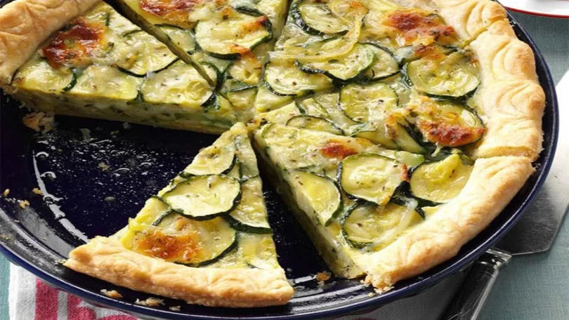 Tarte au camembert et aux courgettes