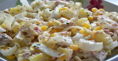 Salade d'endives aux pommes de terre et thon