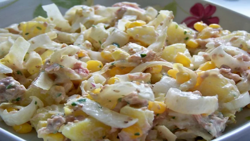 Salade d'endives aux pommes de terre et thon